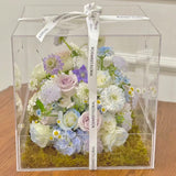 Load image into Gallery viewer, Square Transparent Acrylic Floral Arrangement Box