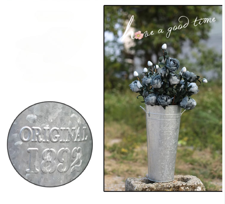 Galvanized Flower Buckets 9 Inch Pack 2 Floral Supplies Store