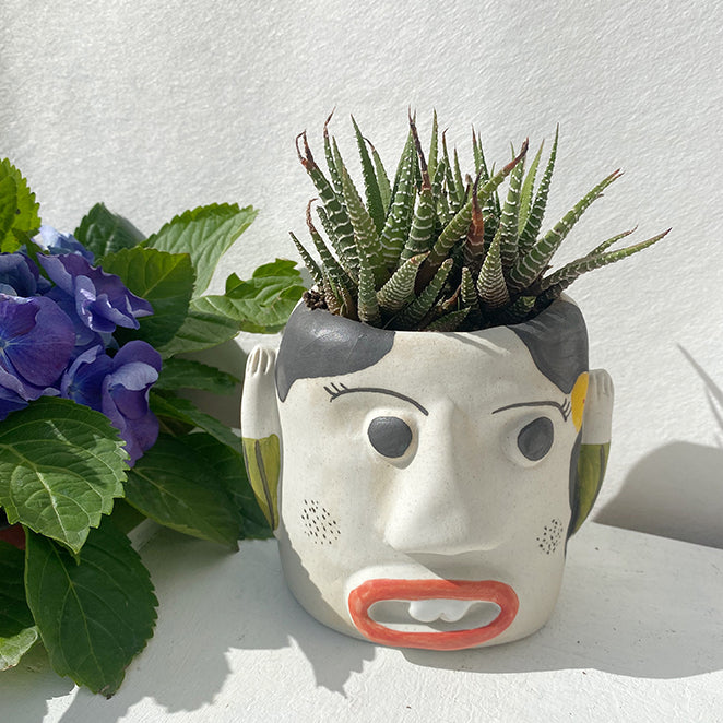 Handmade Unique Head Planter Pot Floral Supplies Store