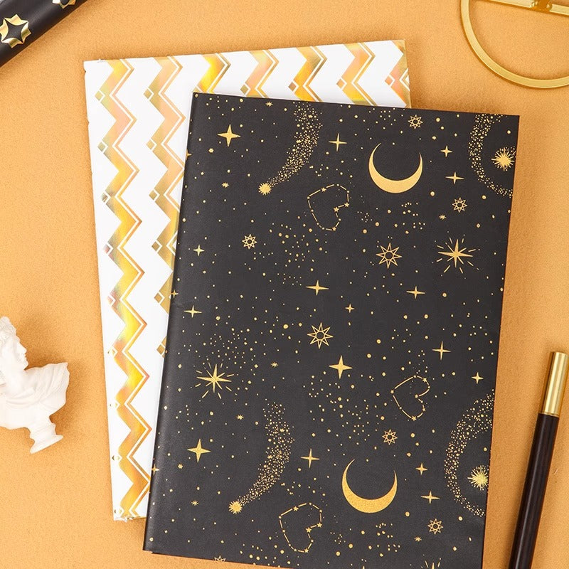 Gold Foil Gift Wrap Paper (50x70cm) Pack 2 Floral Supplies Store