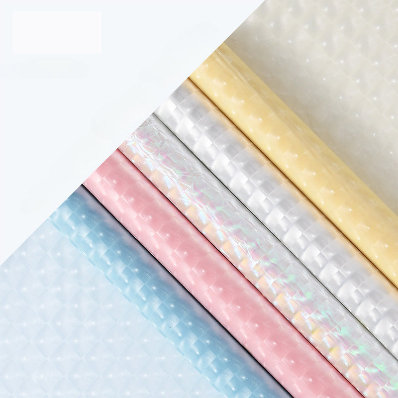 Pearlescent Checker Cello Wrap Roll (50cmx6.5Yd) Floral Supplies Store