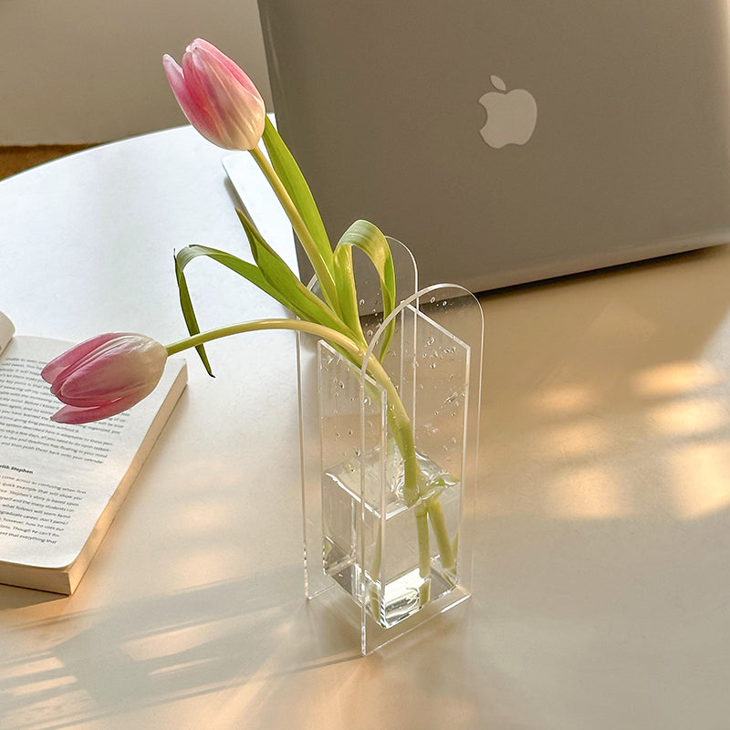 Colored Modern Tall Acrylic Vase Floral Supplies Store