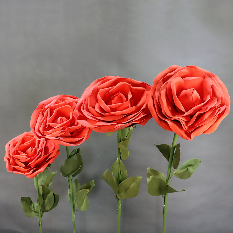 Giant Red Rose Flower Backdrop Decoration Floral Supplies Store