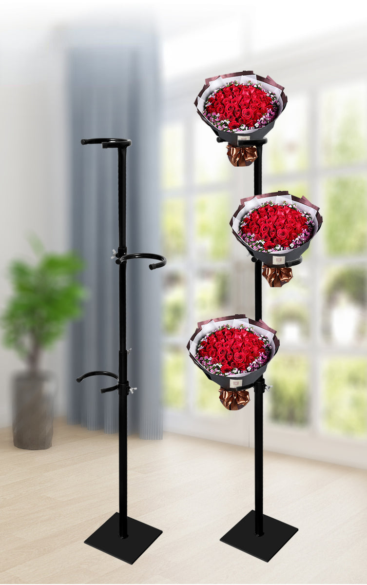 3 Tier Iron Flower Bouquet Display Rack Stand Storage Holder Floral