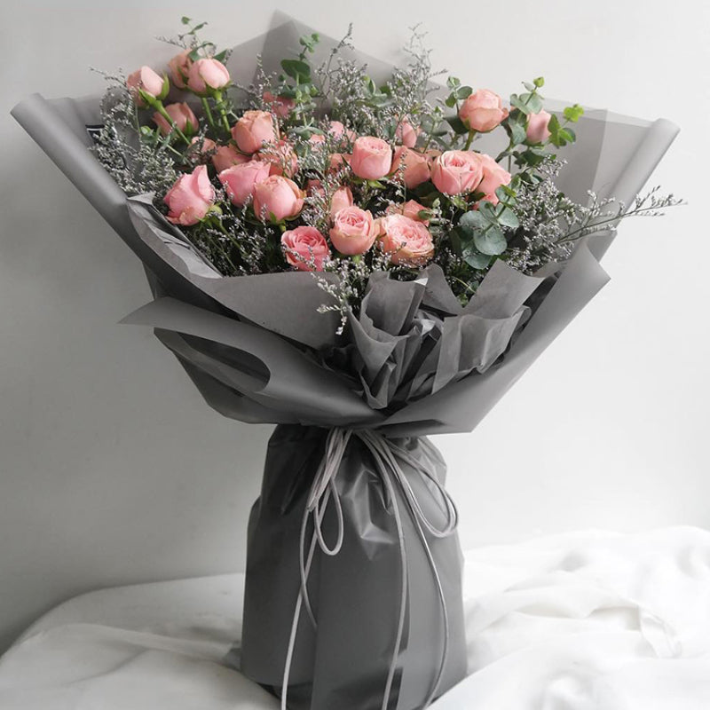 40 Pcs Translucent Matte Plastic Wrapping Paper for Bouquets Floral