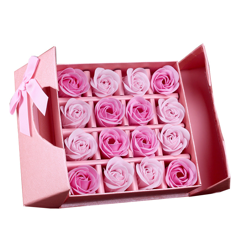 16pcs Soap Rose Flower Gift for Anniversary Valentine’s Day Floral