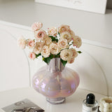 Load image into Gallery viewer, Luxury Vintage Iridescent Round Glass Vase
