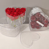 Load image into Gallery viewer, Heart-shaped Clear Acrylic Rose Arrangement Box