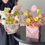 Load image into Gallery viewer,  Square Flower Gift Box with Feather
