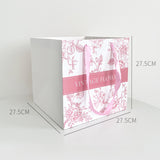Load image into Gallery viewer, Square Bottom Floral Gif Bags with Handles Pack 5