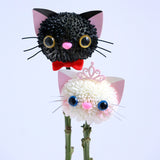 Load image into Gallery viewer, 5 Sets Black Cat White Cat Floral DIY Material Kit