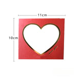 Load image into Gallery viewer, Heart-shaped Cutout Valentine&#39;s Day Card Pack 10