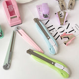 Load image into Gallery viewer, Macaron Color Stapler Tape Dispenser Hole Puncher