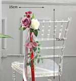 Load image into Gallery viewer, Artificial Flowers with Long Ribbon for Chair Decor