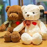 Load image into Gallery viewer, Plush Teddy Bear with Plaid Bow 35cm