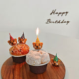 Load image into Gallery viewer, Bear with Hats Cute Birthday Candles Cake Decor