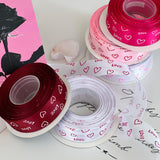 Load image into Gallery viewer, LOVE Heart Satin Ribbon(25mmx20Yd)