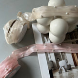 Load image into Gallery viewer, Organza Fabric Ribbon with Pearls (4cmx5Yd)