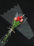 Load image into Gallery viewer, 100pcs Wavy Edge Clear Plastic Bouquet Bags