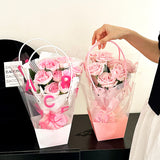 Load image into Gallery viewer, Colorful Plastic Flower Bouquet Bag with Handle Pack 10