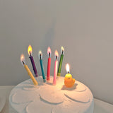 Load image into Gallery viewer, 12pcs Colorful Flame Birthday Cake Candles