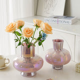 Load image into Gallery viewer, Luxury Vintage Iridescent Round Glass Vase