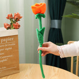 Load image into Gallery viewer, Plush Rose Flower with Bendable Stem 30cm