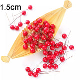 Load image into Gallery viewer, 50pcs Artificial Mini Holly Berries on Wire