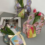 Load image into Gallery viewer, Spring Floral Print Single Stem Flower Wrap Paper Pack 6