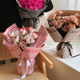 Load image into Gallery viewer, Grid Pattern Waterproof Bouquet Paper Pack 20 (58x58cm)
