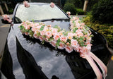 Load image into Gallery viewer, V-shaped Pink Artificial Roses Decoration Set