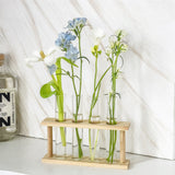 Load image into Gallery viewer, Test Tube Vase with Wooden Stand