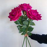 Load image into Gallery viewer, Single Stem Velvet Giant Artificial Rose