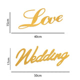 Load image into Gallery viewer, Golden Acrylic Wedding LOVE Decorative Letters