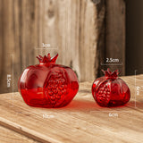 Load image into Gallery viewer, Pomegranate Shaped Red Glass Vase Set