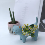 Load image into Gallery viewer, Handmade Ceramic Cat Succulent Planter
