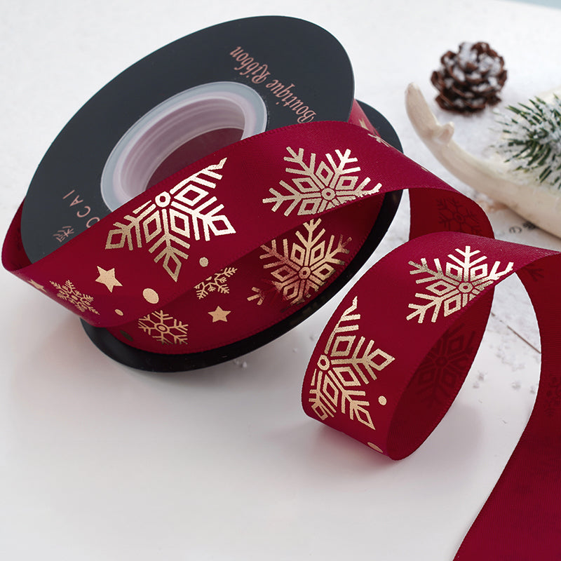  20 Yards 1.5 Inch Christmas Satin Ribbon Double Faced