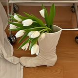 Load image into Gallery viewer, Ceramic White Boots Unique Flower Vase