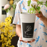 Load image into Gallery viewer, French Metal Flower Bucket with Chalkboard Pack 2