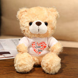 Load image into Gallery viewer, Teddy Bear with I LOVE YOU T Shirt 25cm