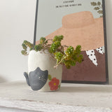 Load image into Gallery viewer, Cute Black Cat Ceramic Pot for Succulents