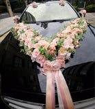 Load image into Gallery viewer, V-shaped Pink Artificial Roses Decoration Set