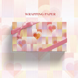 Load image into Gallery viewer, Valentine&#39;s Day Heart Gift Wrap Paper (50x70cm) Pack 2