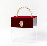Load image into Gallery viewer, Luxury Velvet Acrylic Gift Box with Pearl Handle
