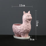 Load image into Gallery viewer, Cute Alpaca Succulent Pot Ceramic Planter