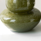 Load image into Gallery viewer, Vintage Olive Green Art Glass Vase