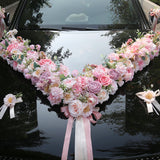 Load image into Gallery viewer, V-shaped Pink Silk Roses Decoration Set