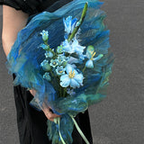 Load image into Gallery viewer, Wavy Organza Floral Bouquet Wrap (50cmx1m)