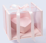 Load image into Gallery viewer, Transparent Acrylic Large Square Gift Box with Ribbon