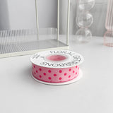 Load image into Gallery viewer, Polka Dot Heart Grosgrain Ribbon (25mmx10Yd)